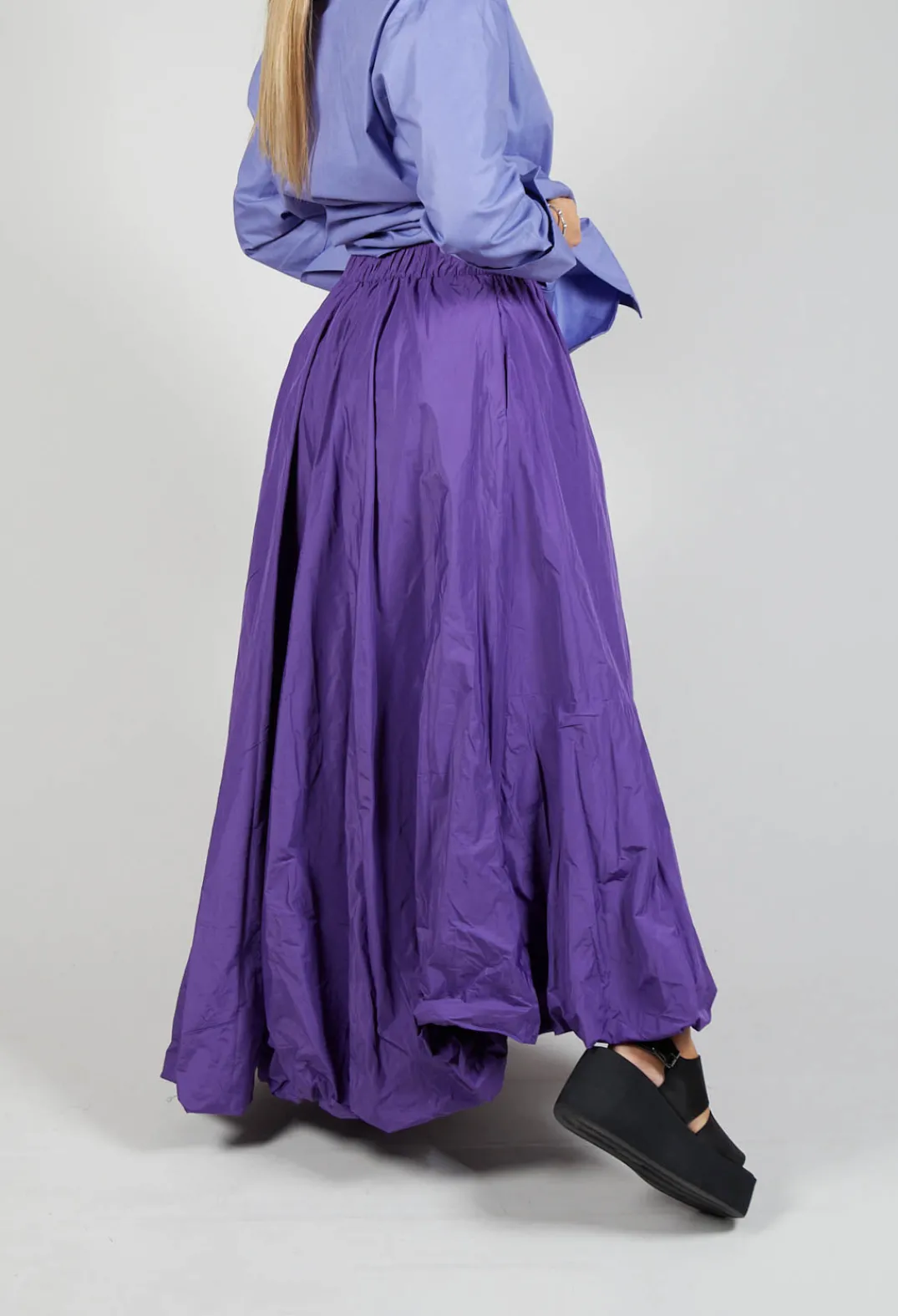 Bize Skirts^Dipped Hemline Skirt in Purple