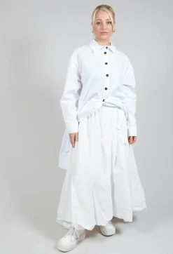 Bize Skirts^Dipped Hemline Skirt in White