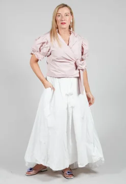 Bize Skirts^Dipped Hemline Skirt in White