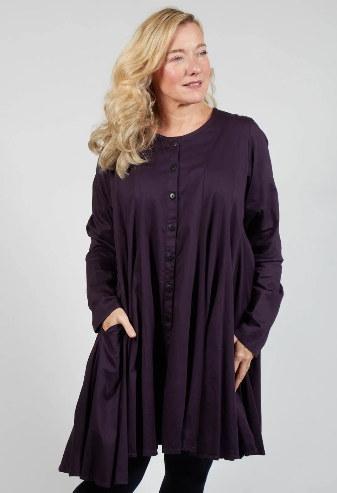 Privatsachen Coats^Diskretin Coat Dress in Erlebnis Purple