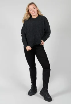Isabel Benenato Tops^Distressed Top in Graphite