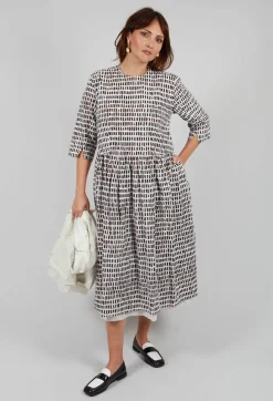 Hannoh Wessel Dresses^Dominga Print Dress in Brown Sticks