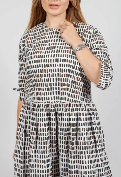 Hannoh Wessel Dresses^Dominga Print Dress in Brown Sticks