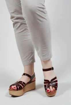Chie Mihara Boots^Donita Wedge in Bronze and Brown