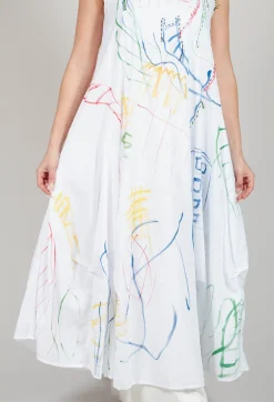 Tadashi with Giovanna Guglielmi Dresses^Doodle Print Dress in White