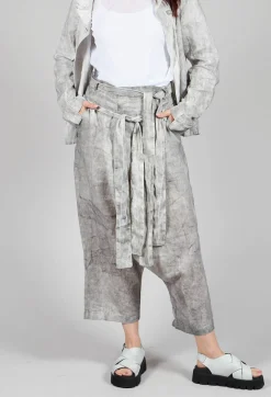 Pal Offner Trousers^Double Belted Trousers in Dark Marble