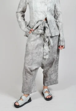 Pal Offner Trousers^Double Belted Trousers in Dark Marble