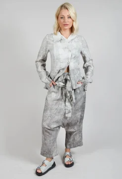 Pal Offner Trousers^Double Belted Trousers in Dark Marble