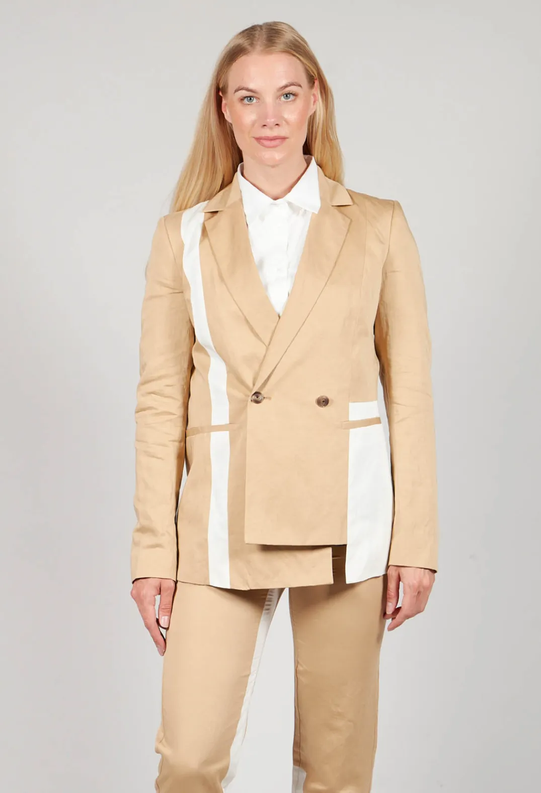 Malloni Jackets|Co-ords & Suits^Double Breasted Blazer in Cerotto