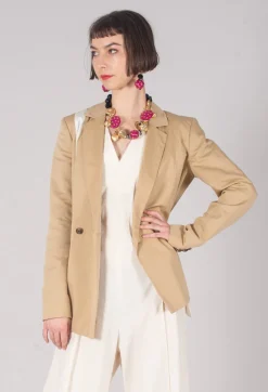 Malloni Jackets|Co-ords & Suits^Double Breasted Blazer in Cerotto