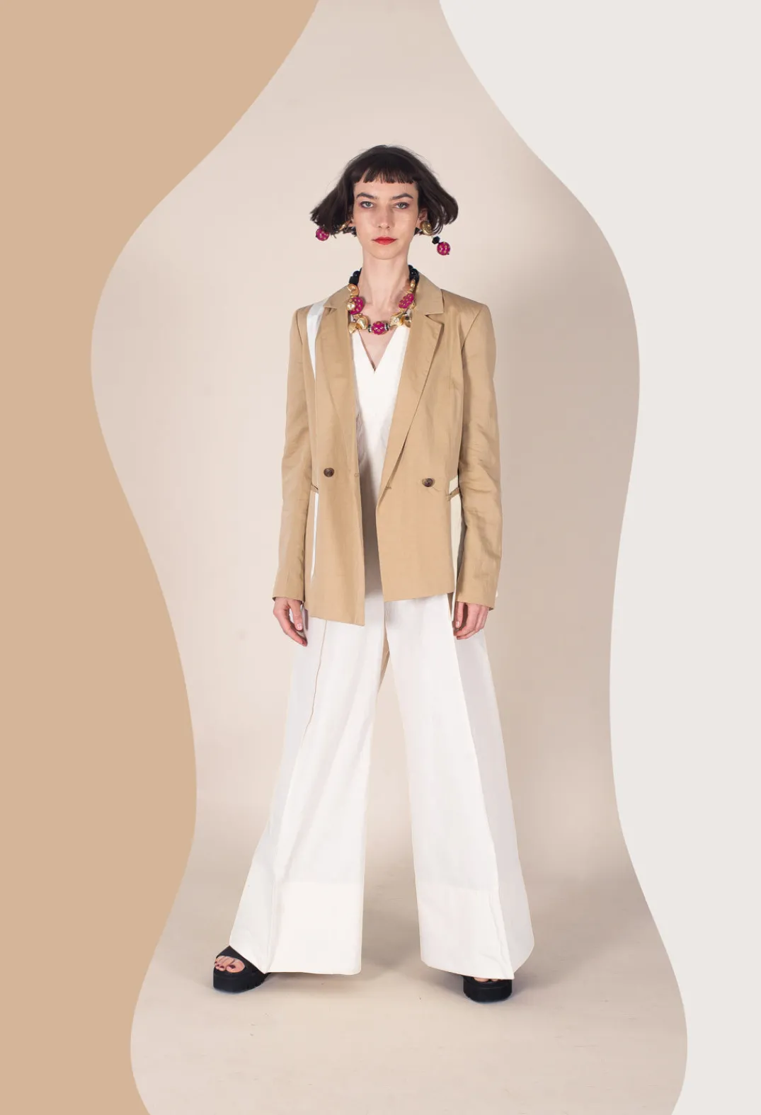 Malloni Jackets|Co-ords & Suits^Double Breasted Blazer in Cerotto