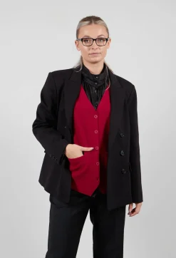 Mei Meij Jackets^Double Breasted Blazer in Nero
