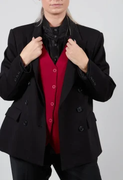 Mei Meij Jackets^Double Breasted Blazer in Nero