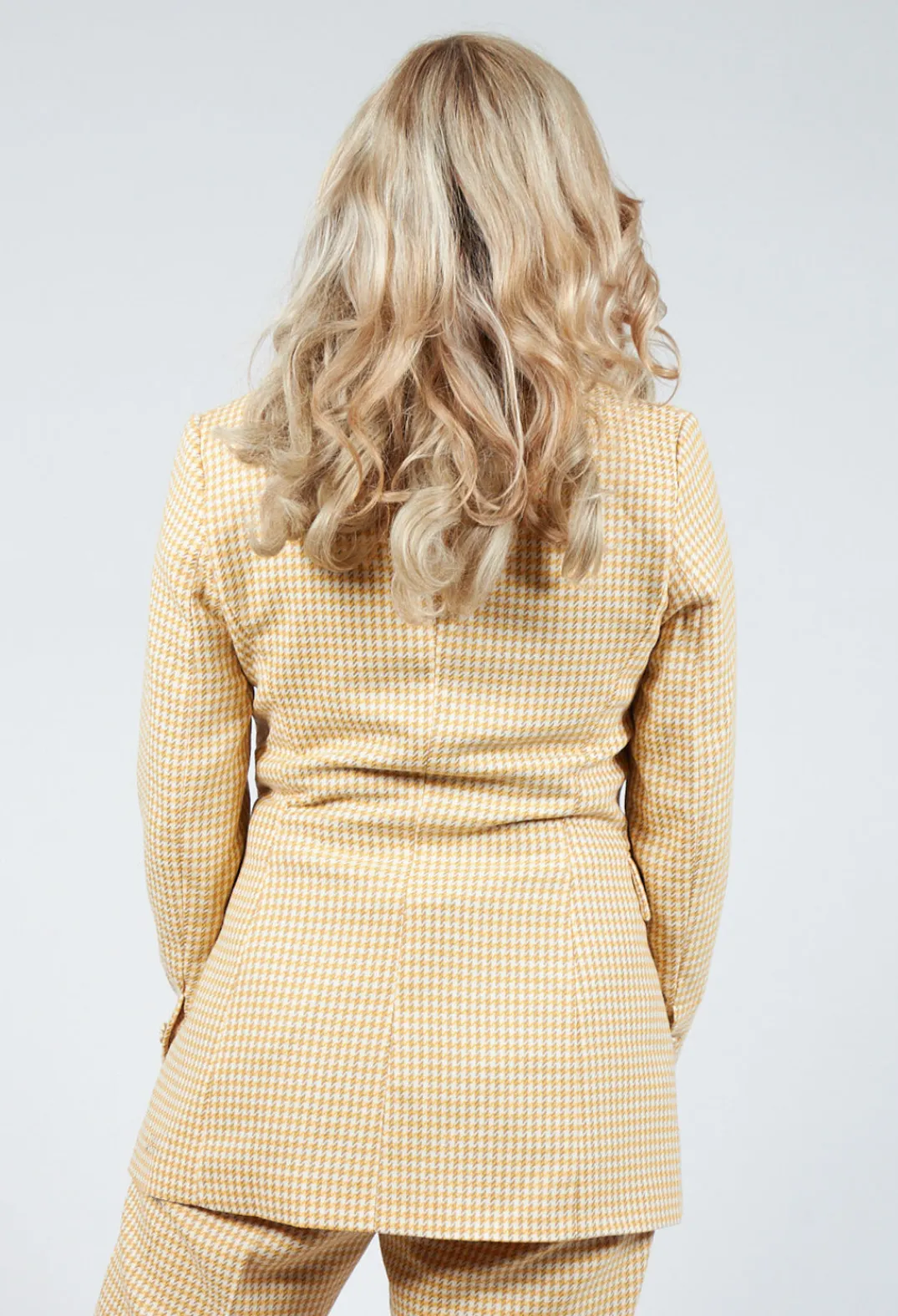 Beatrice B Jackets^Double Breasted Blazer in Cream Yellow