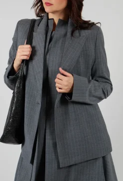 Malloni Jackets^Double Breasted Blazer in Grigio