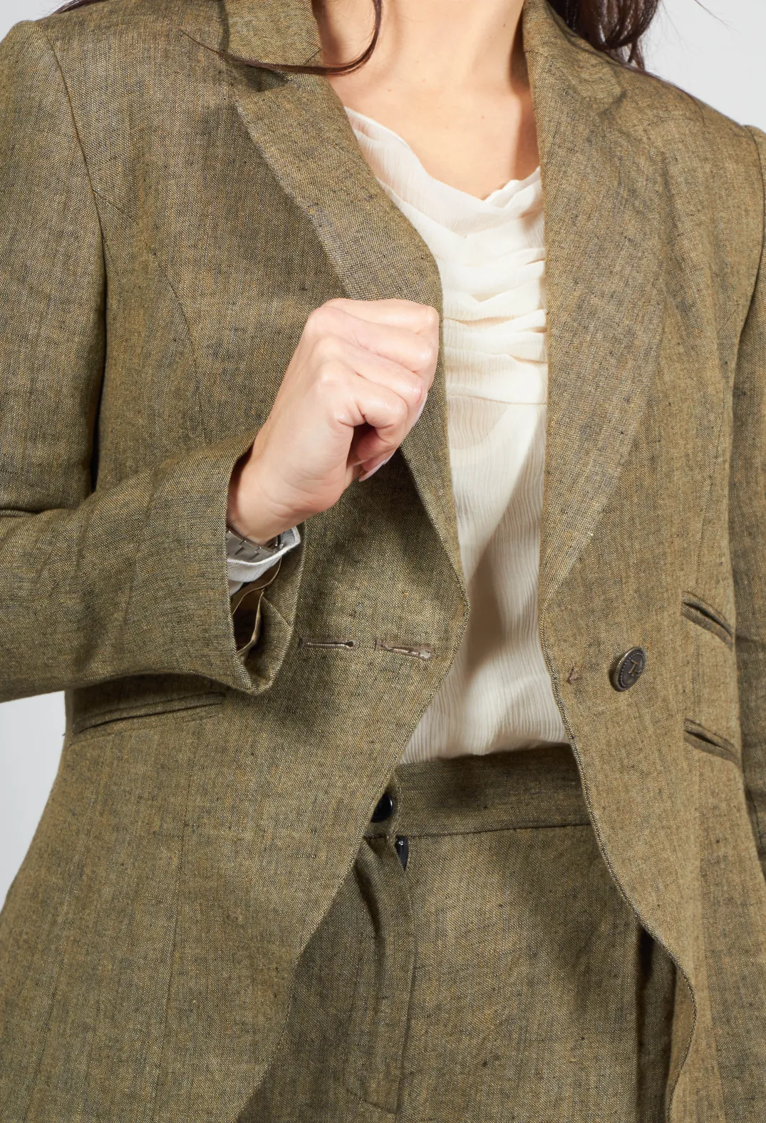T.ba Coats^Double Breasted Blazer in Rock