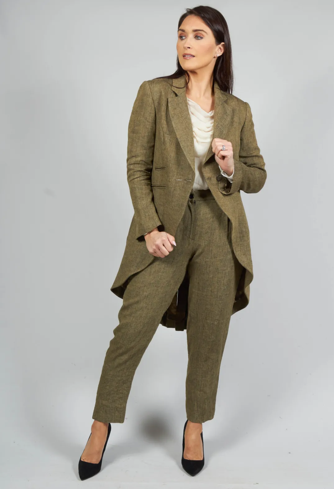 T.ba Coats^Double Breasted Blazer in Rock