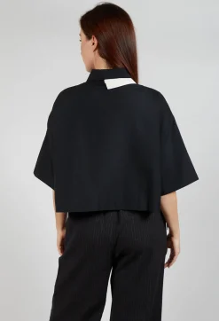 SOH Shirts & Blouses^Double Collar Shirt in Black