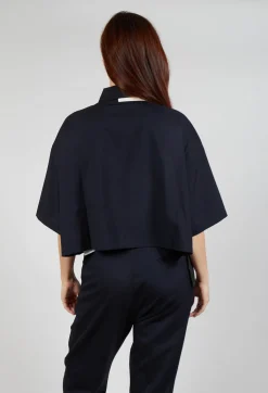SOH Shirts & Blouses^Double Collar Shirt in Navy
