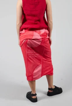 Rundholz Black Label Skirts^Double Layered Pencil Skirt in Cherry Dot