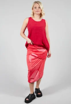 Rundholz Black Label Skirts^Double Layered Pencil Skirt in Cherry Dot