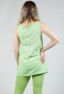 Rundholz Black Label Tops^Draped Jersey Vest Top in Lime Print