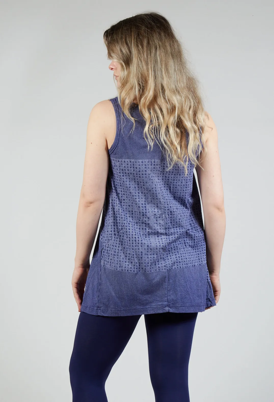 Rundholz Black Label Tops^Draped Jersey Vest Top in Azur Print