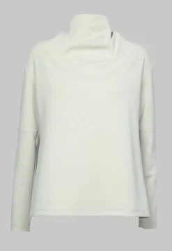 Xenia Design Shirts & Blouses^Draped Neck Top with Long Sleeves in Off White