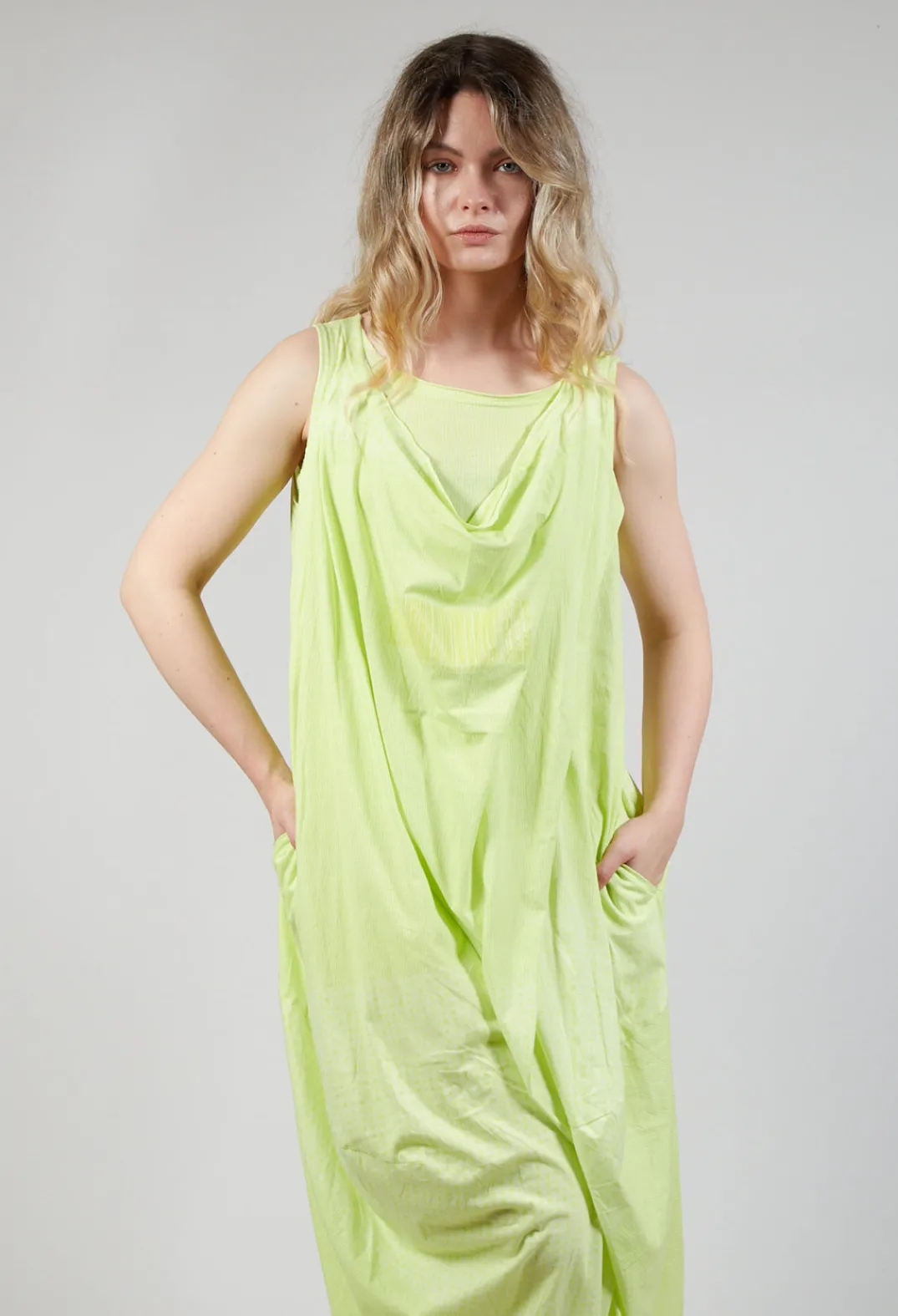 Rundholz Black Label Dresses^Draped Sleeveless Jersey Dress in Sun Print