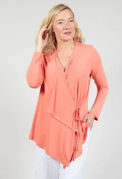 Crea Concept Jackets^Draped Tie Jacket in Coral