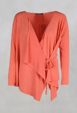 Crea Concept Jackets^Draped Tie Jacket in Coral