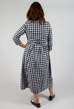 Hannoh Wessel Dresses^Dress Dalia in Navy Check