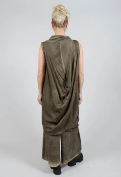 Sanctamuerte Dresses^Dress in Raso di Viscosa Green Tuscany