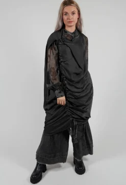 Sanctamuerte Dresses^Dress in Raso di Viscosa Grey Storm