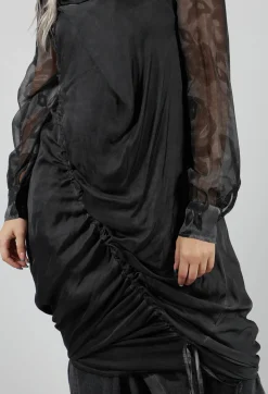 Sanctamuerte Dresses^Dress in Raso di Viscosa Grey Storm