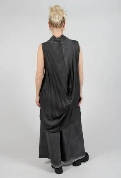 Sanctamuerte Dresses^Dress in Raso di Viscosa Grey Storm