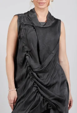 Sanctamuerte Dresses^Dress in Raso di Viscosa Grey Storm