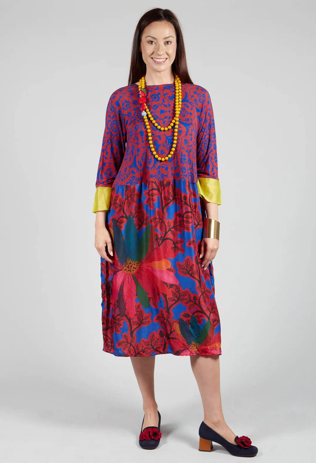 Traces of Me Dresses^Dress Poppy Classic and Cuffs Blossom in Red