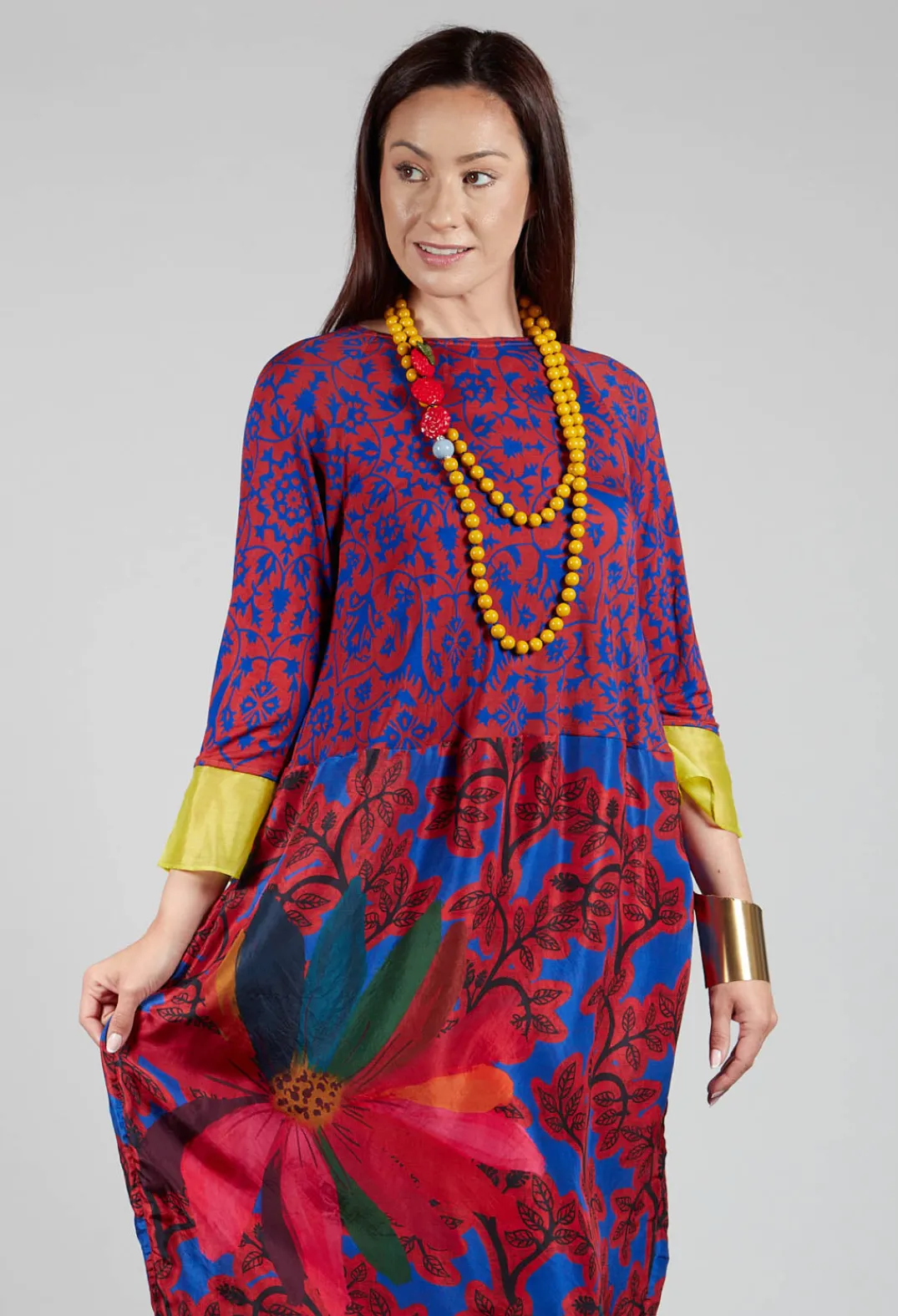 Traces of Me Dresses^Dress Poppy Classic and Cuffs Blossom in Red
