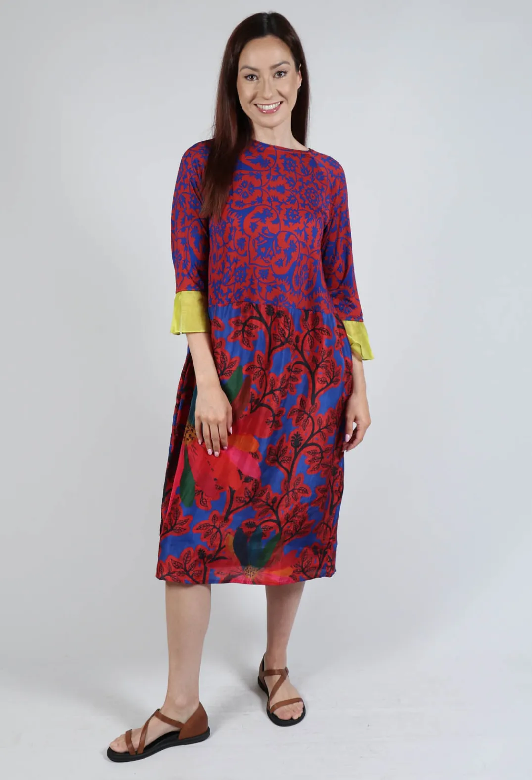 Traces of Me Dresses^Dress Poppy Classic and Cuffs Blossom in Red