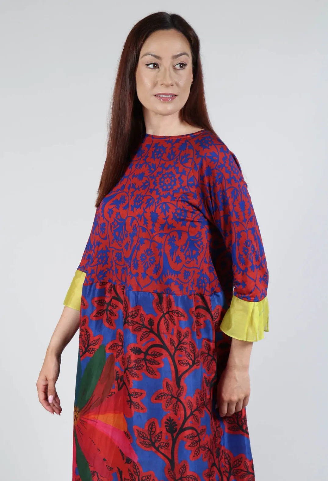 Traces of Me Dresses^Dress Poppy Classic and Cuffs Blossom in Red