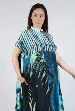Traces of Me Dresses^Dress Selkie Black Dongo in Blue