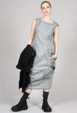 Rundholz Dip Dresses^Dress with Bleached Stitching in Pencil Cloud