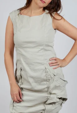 Rundholz Dip Dresses^Dress with Bleached Stitching in Eraser
