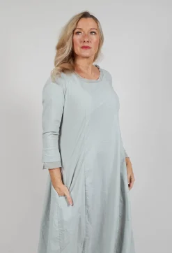 Rundholz Black Label Dresses^Dress with Mesh Detail Hems in Grey