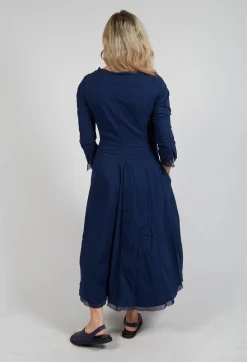 Rundholz Black Label Dresses^Dress with Mesh Detail Hems in Navy