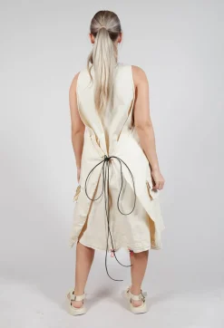 Rundholz Dip Dresses^Drop Armhole Dress with Pull Toggle Hemline in Greige
