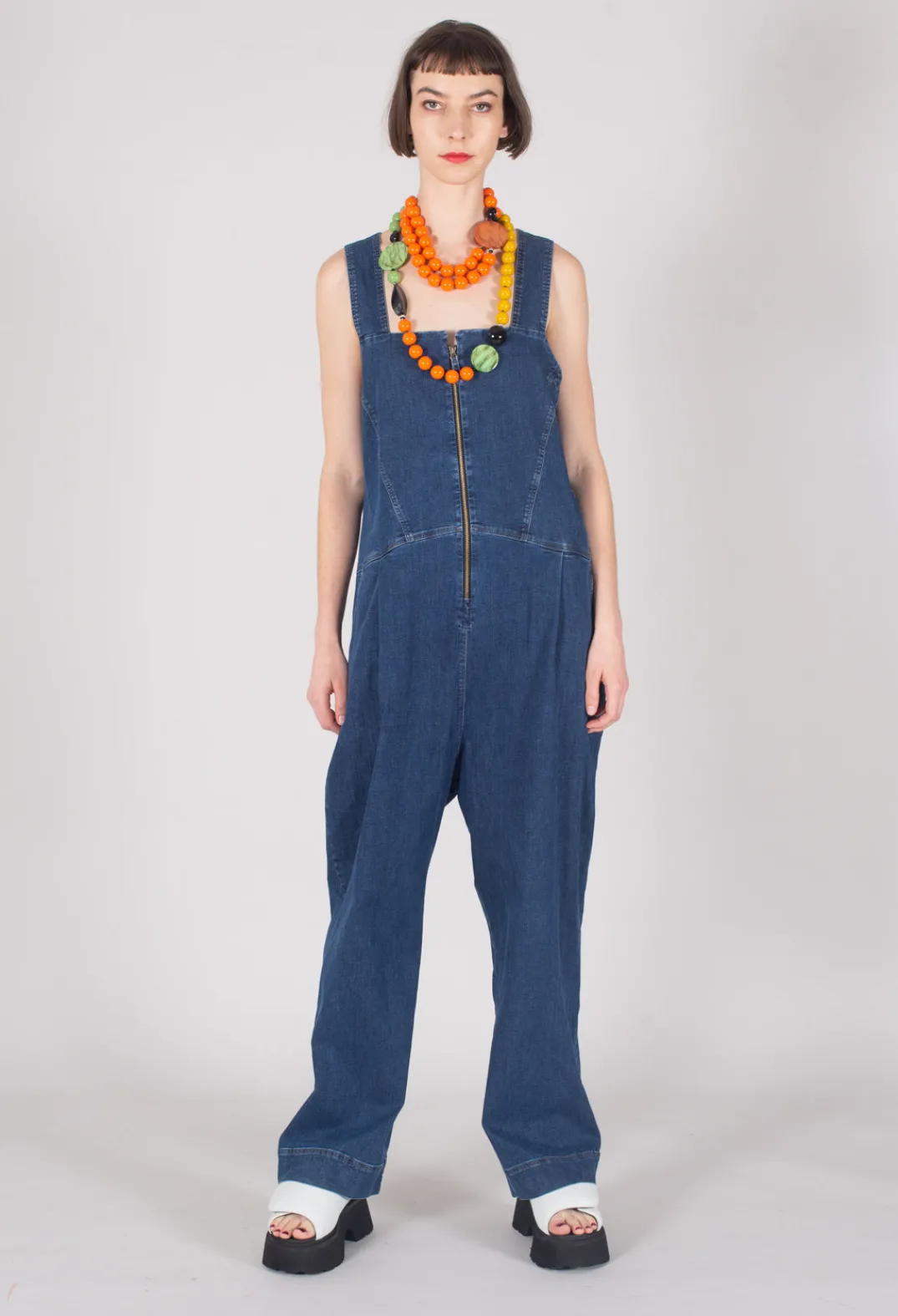 Elli Jumpsuits^Drop Crotch Denim Jumpsuit in Blue