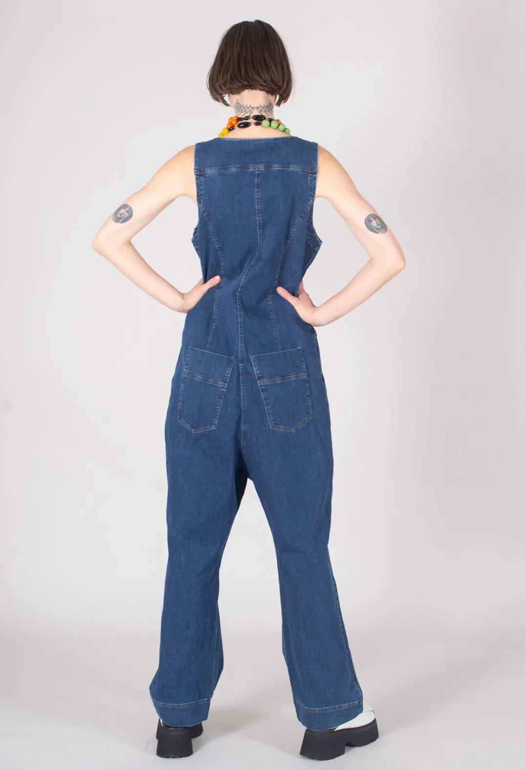 Elli Jumpsuits^Drop Crotch Denim Jumpsuit in Blue