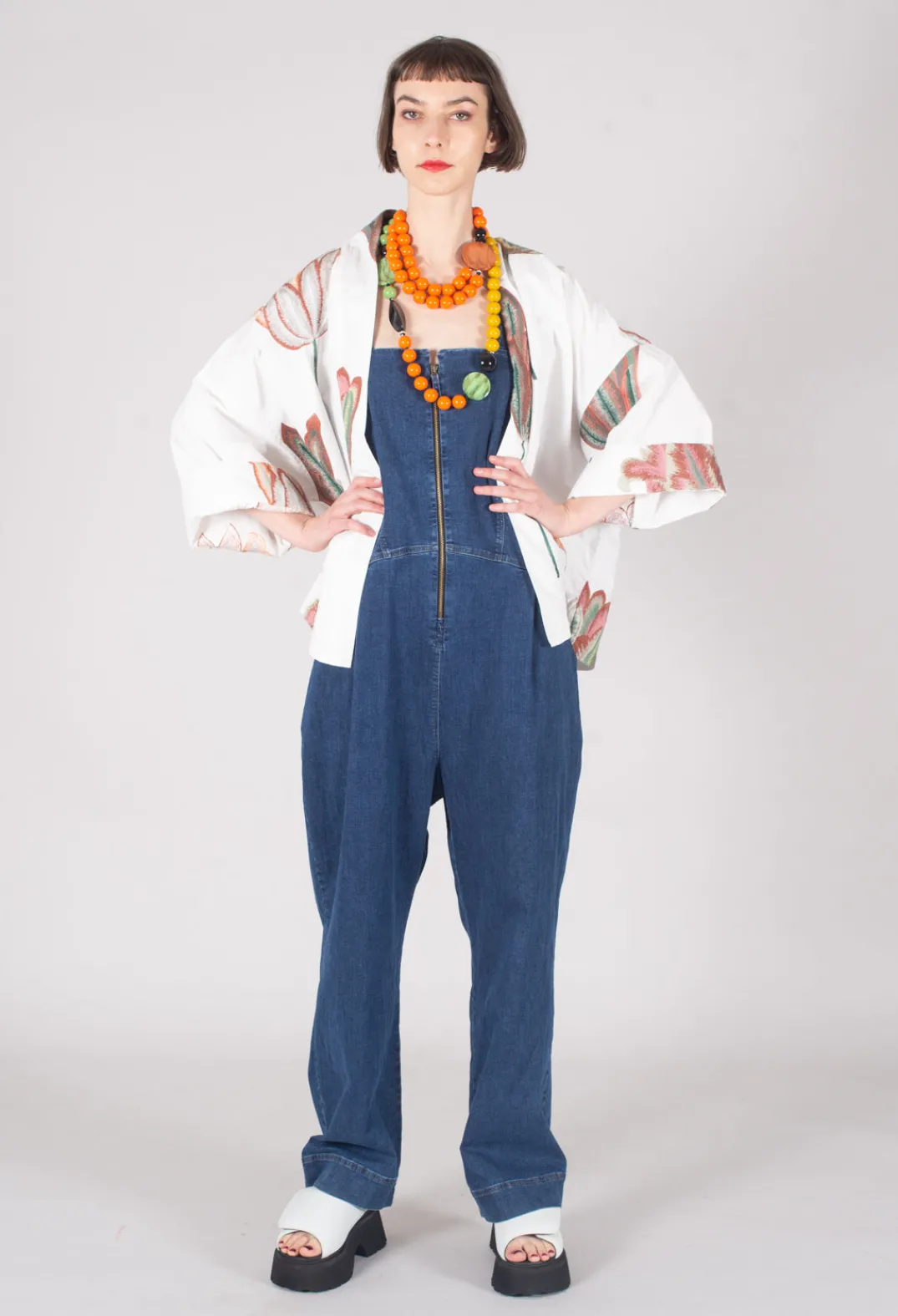 Elli Jumpsuits^Drop Crotch Denim Jumpsuit in Blue